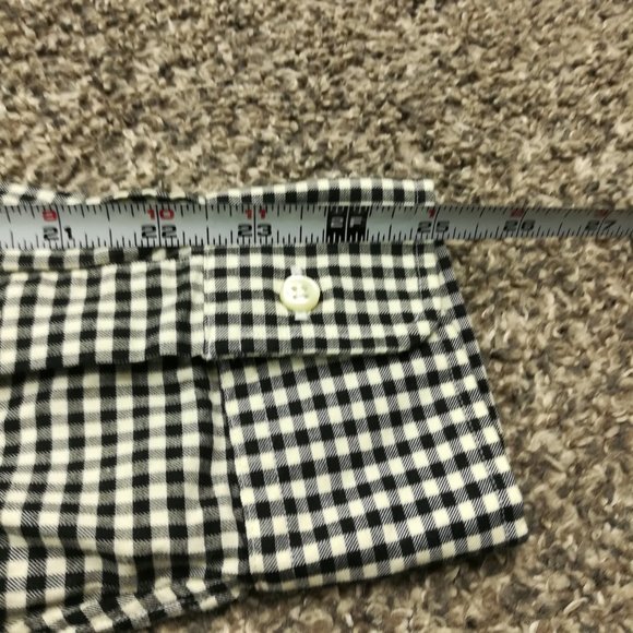 Ralph Lauren Shirt Gingham Checked LS Button Down Black Mens Medium Slim Fit - Picture 7 of 9